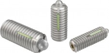 Ball lock pins – Spring plungers with internal hexagon and pin, stainless steel, LONG-LOK lock